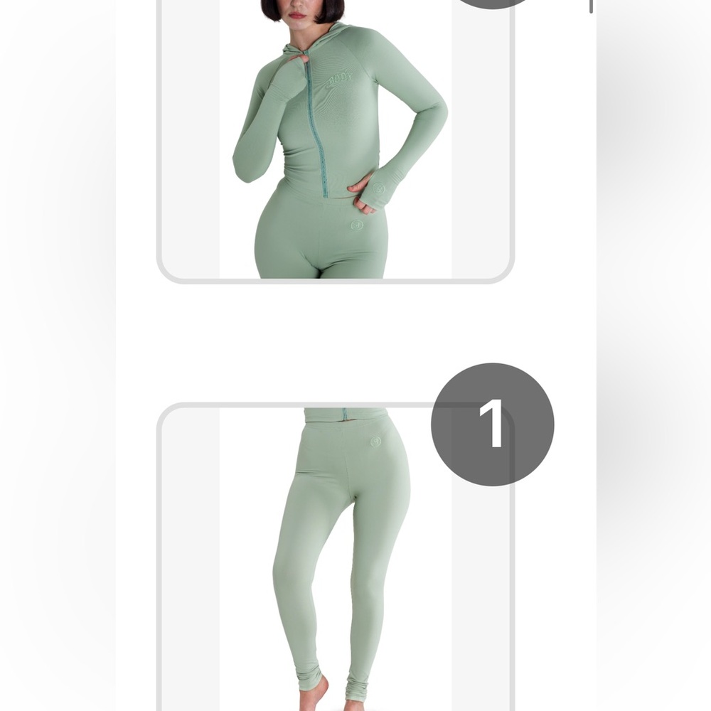 BASICS HOODIE AND PANTS (SAIGE GREEN)
XS